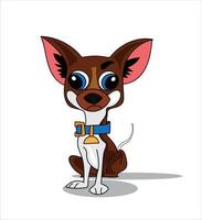 Dog cartoon vector illustration on white background