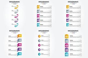 ilustración vectorial infografía conjunto de diseño plano para folleto publicitario y revista vector