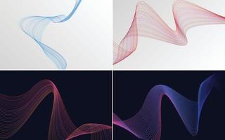 modern wave curve abstract presentation background Pack vector