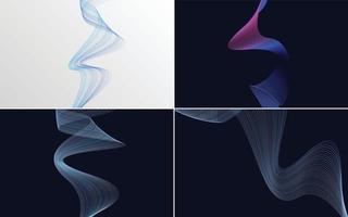 Collection of geometric minimal lines pattern set vector