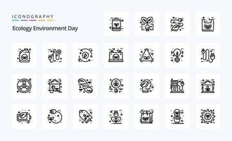 25 Ecology Line icon pack vector