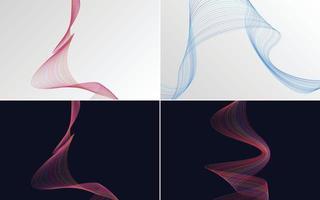 Collection of geometric minimal lines pattern set vector