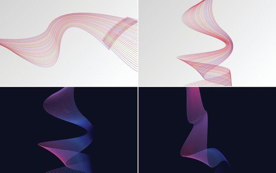 modern wave curve abstract presentation background Pack vector