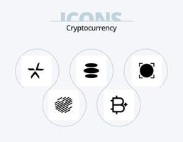 paquete de iconos de glifo de criptomoneda 5 diseño de iconos. e dinar. moneda criptográfica. moneda . cripto lykke vector