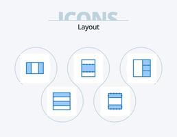 Layout Blue Icon Pack 5 Icon Design. . . vector