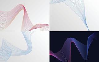 Enhance your presentations with this set of 4 vector backgrounds