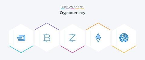 Cryptocurrency 25 Blue icon pack including crypto. qtum. coin. ethereum. cryptocurrency vector