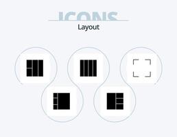 Layout Glyph Icon Pack 5 Icon Design. . vector