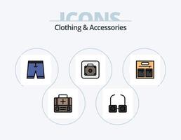 Clothing and Accessories Line Filled Icon Pack 5 Icon Design. . . service. shirt. baby vector