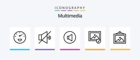 Multimedia Line 5 Icon Pack Including . speed. eye. Creative Icons Design vector