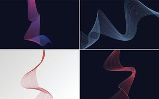 Enhance your design with this pack of 4 vector geometric backgrounds