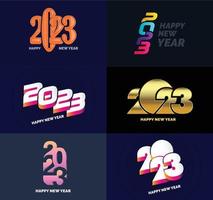 Big Set of 2023 Happy New Year logo text design 2023 number design template vector