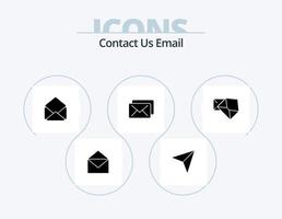 Email Glyph Icon Pack 5 Icon Design. open. mail. mail. business. mail vector