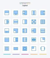 Creative Layout 25 Blue icon pack  Such As scale. minimize. table. layout. layout vector