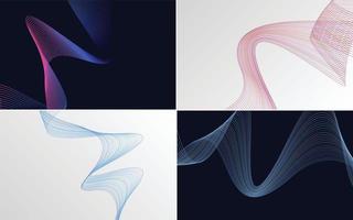 Modern wave curve abstract vector background for a dynamic presentation