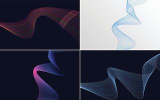 Create a modern look with this pack of 4 vector geometric backgrounds