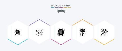 Spring 25 Glyph icon pack including . plant. health. easter. tree vector