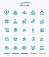 Creative Technology 25 Blue icon pack  Such As power. electric. image. ecology. technology vector