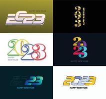 Big Set of 2023 Happy New Year logo text design 2023 number design template vector