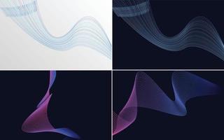 Collection of geometric minimal lines pattern set vector