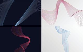 Modern wave curve abstract vector background for a lively presentation