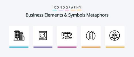 Business Elements And Symbols Metaphors Line 5 Icon Pack Including man. map pointer. chemical. map. board. Creative Icons Design vector