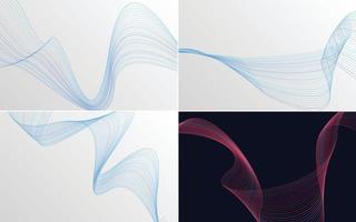 Modern wave curve abstract vector background for a playful presentation