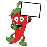 cute red chili cartoon graphic vector