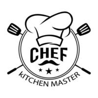 diseño de logotipo de chef vector