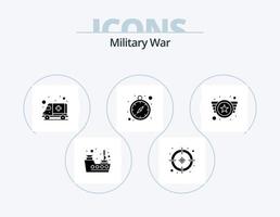 paquete de iconos de glifo de guerra militar 5 diseño de iconos. insignia. navegacion GPS. ambulancia. optimización del tiempo. militar vector