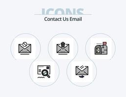 Email Line Filled Icon Pack 5 Icon Design. tray. email. email. download. mail vector