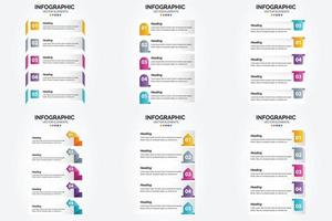 use este conjunto de infografías de ilustraciones vectoriales para publicidad en un folleto. volantes. o revista. vector