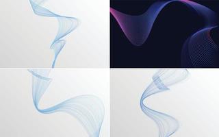Modern wave curve abstract vector backgrounds for a sleek and professional look