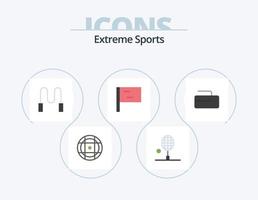 deporte icono plano paquete 5 diseño de iconos. . piedra. soga. deporte. deporte vector