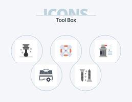 Tools Flat Icon Pack 5 Icon Design. spray. bottle. car. wrench. tools vector