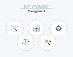 Management Flat Icon Pack 5 Icon Design. management. project idea. applicant. business idea. shortlisted vector