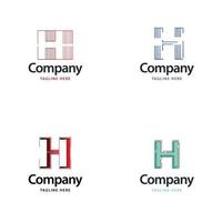 Letter H Big Logo Pack Design Creative Modern logos design for your business vector