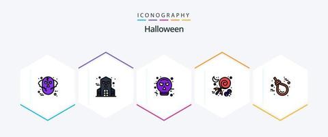 Halloween 25 FilledLine icon pack including gallows. holiday. avatar. halloween. candy vector