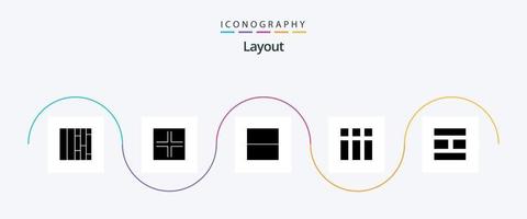 Layout Glyph 5 Icon Pack Including . image. layout. editing. layout vector