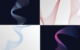 Collection of geometric minimal lines pattern set vector