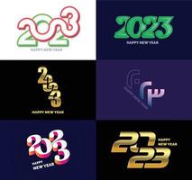 Big Set of 2023 Happy New Year logo text design 2023 number design template vector