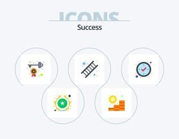 Sucess Flat Icon Pack 5 Icon Design. success. up. achievement. success. career vector