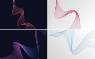 Collection of geometric minimal lines pattern set vector