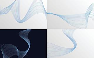 Boost your presentations with this set of 4 vector line backgrounds