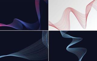 Modern wave curve abstract vector backgrounds for a modern and sleek