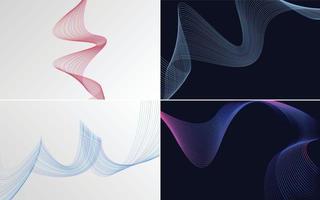 Add a modern touch to your presentations with this set of 4 vector backgrounds