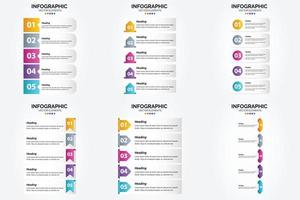 las ilustraciones vectoriales de este conjunto son ideales para crear infografías para publicidad. folletos volantes y revistas. vector