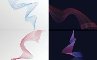 Collection of geometric minimal lines pattern set vector