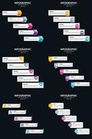 incluye infografías vectoriales profesionales en tu presentación con nuestro paquete. vector