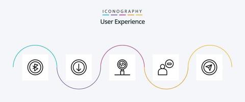 User Experience Line 5 Icon Pack Including user . male . programming vector